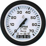 Faria 32950 Euro White 7K Tach with System Check