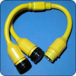 Marinco 153AY Y Adapter, 50A to 50A