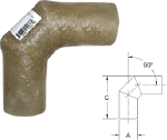 Centek Exhaust System Fittings 90 Degree Elbows