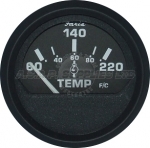 Faria 12819 Euro Black Temperature Gauge