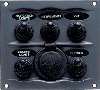 BEP Marine 5 Switch Panel Splash Proof: #900-5WPS
