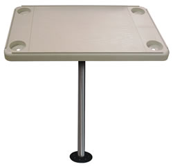 JIF Marine Products Rectangular Ivory Table Kit W/ Recessed Flush Mount #:JIF DSHKF