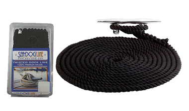 Seadog Dock Line Twisted Nylon, Black
