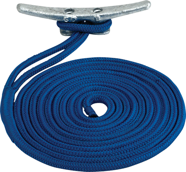 Seadog Premium Dock Line Double Braided Nylon, Blue