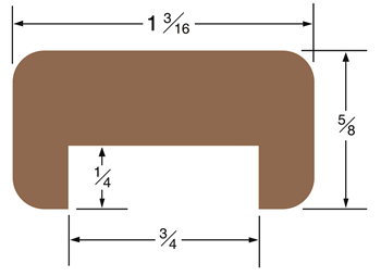 Seateak Bulkhead Molding #:WTR 60825