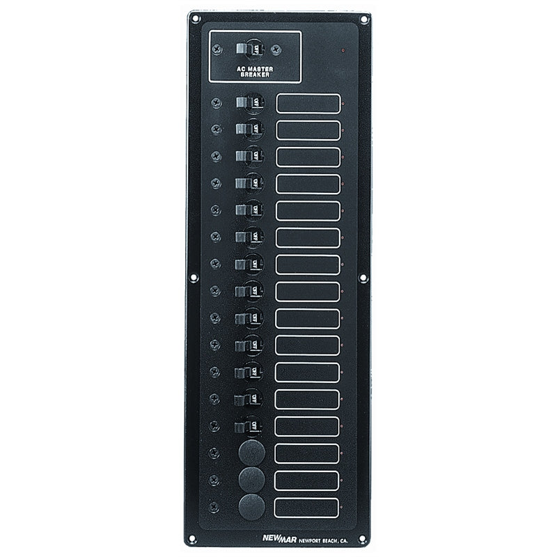 Newmar Electrical Panels – Elite Series:16 branch circuit capacity,12 installed standard:ES-7D: 2-5A, 3-10A, 5-15A, 2-20A :#ES-7D